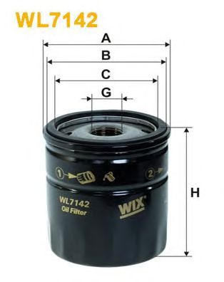 WIX FILTERS wl7142 -  Фильтр масляный двигателя